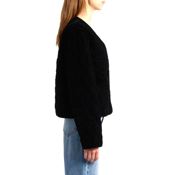 Rails Kiko Black Quilted Velvet Jacket Size M - Picture 11 of 13